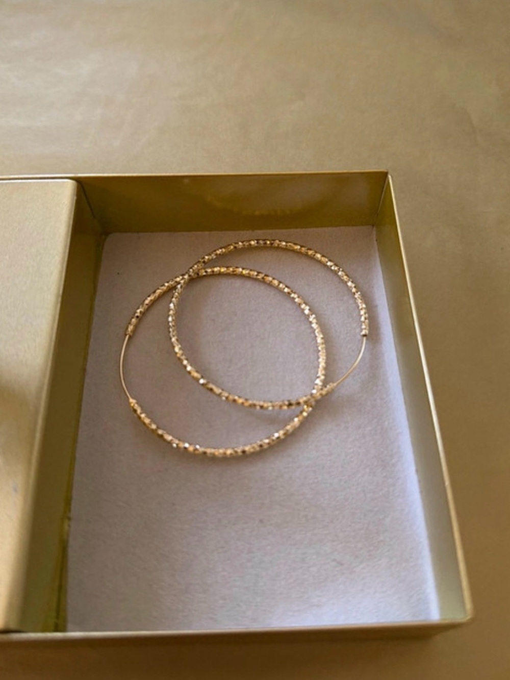 Planet Gold Sparkling Gold Beaded Hoop Earrings